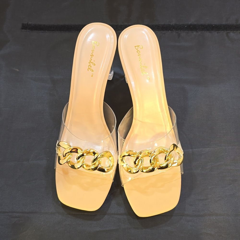 BRAND NEW BONNILEL CLEAR OPEN-TOE WOMEN'S SANDAL - Picture 2 of 16